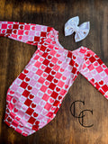 Checkered Heart Long Sleeve Leo