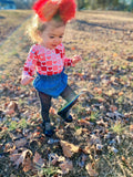 Checkered Heart Long Sleeve Leo