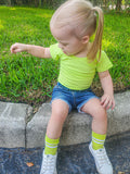 Neon Ribbed Short Sleeve Leo