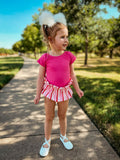 Watermelon Ribbed Short Sleeve Leo