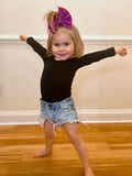 Purple Pleather Bow