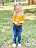 Mustard Ribbed Long Sleeve Leo