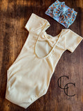 Daffodil Ribbed Short Sleeve Leo