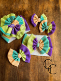 Mint Stripe Bow