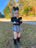 Black Golden Glitter Bow