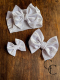 Glittery Snowflake Velvet Bow