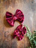 Wine Velvet Bow