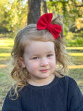 Red Golden Glitter Bow