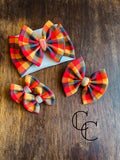 Cozy Plaid Bow