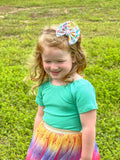 Spearmint Ribbed Short Sleeve Leo