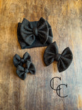 Black Golden Glitter Bow