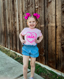 Pink Pleather Bow