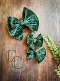 Evergreen Velvet Bow