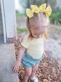 Daffodil Ribbed Short Sleeve Leo