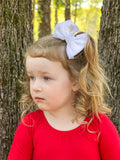 Glittery Snowflake Velvet Bow