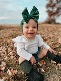 Sparkling Spruce Velvet Bow