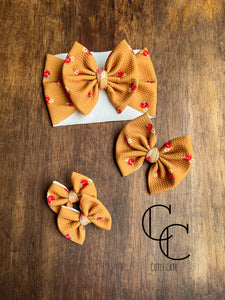 Mustard Floral Bow