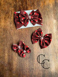 Brown Floral Bow