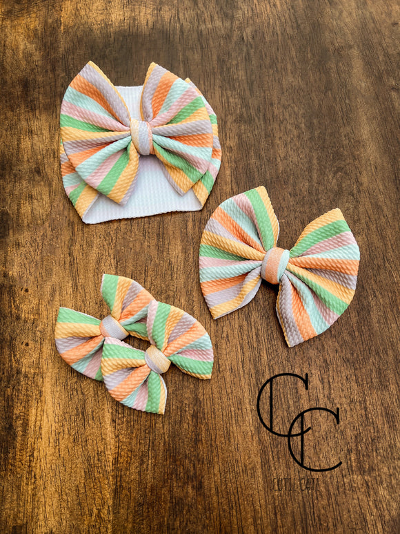 Candy Stripe Bow