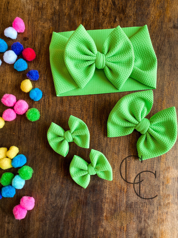 Lime Green Bow